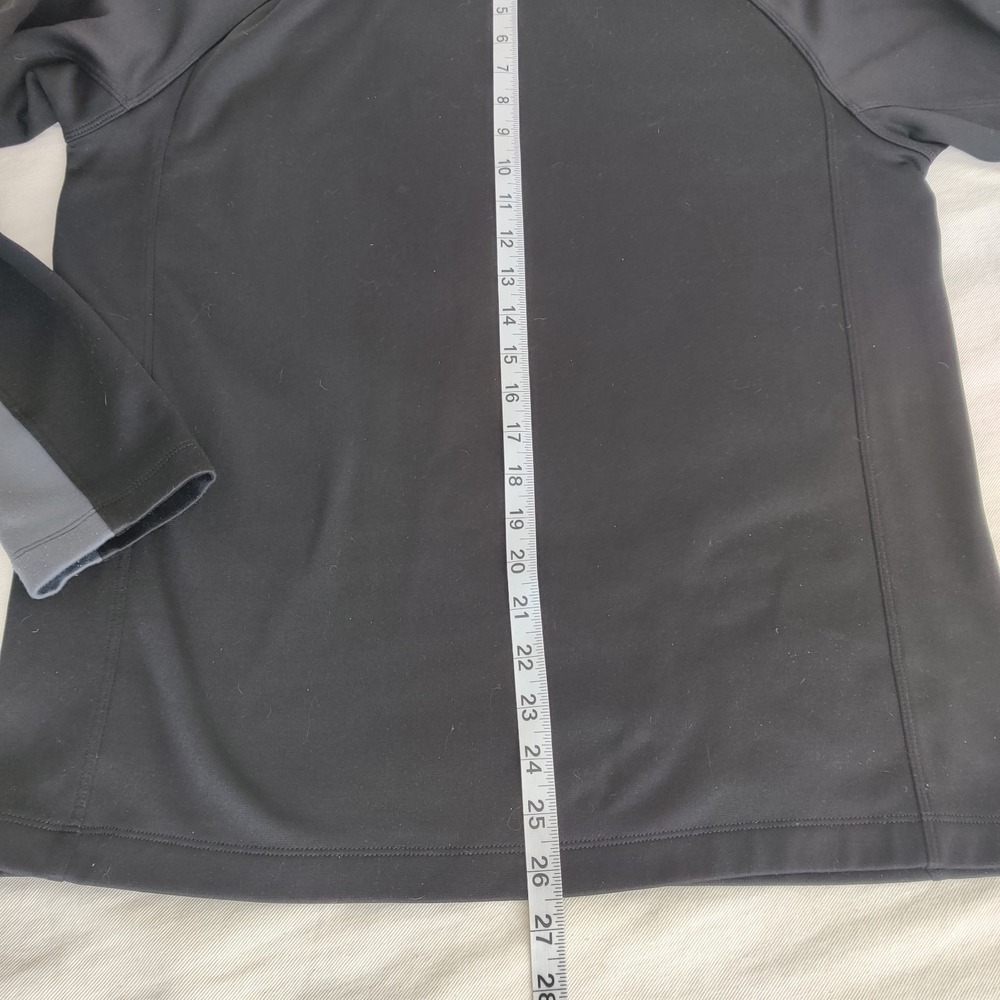 The North Face Men's 1/4‎ Zip Black Blue Trim Pullover Medium Athletic Sweater - Picture 16 of 16